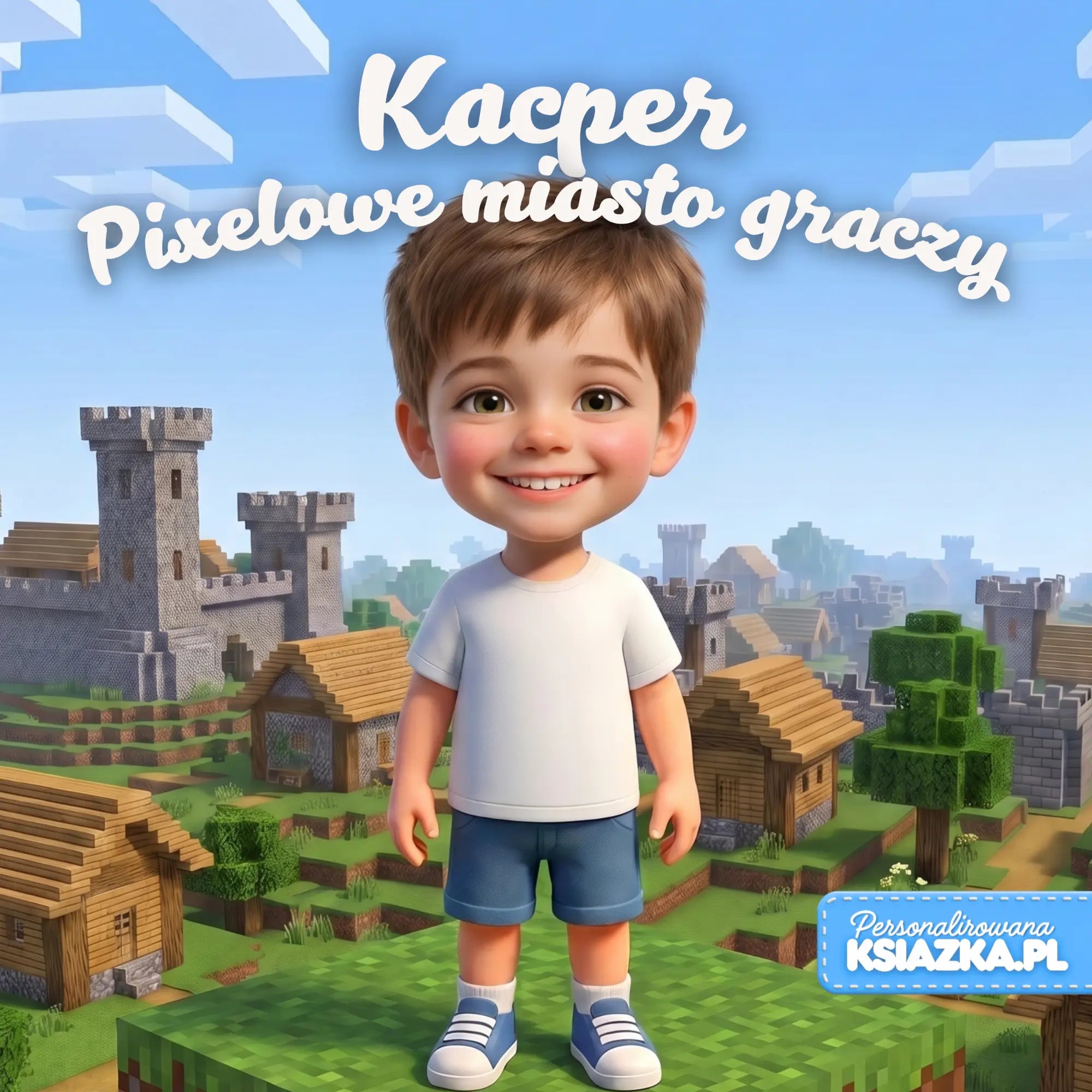 Książeczka o pixelowym mieście dla chłopca