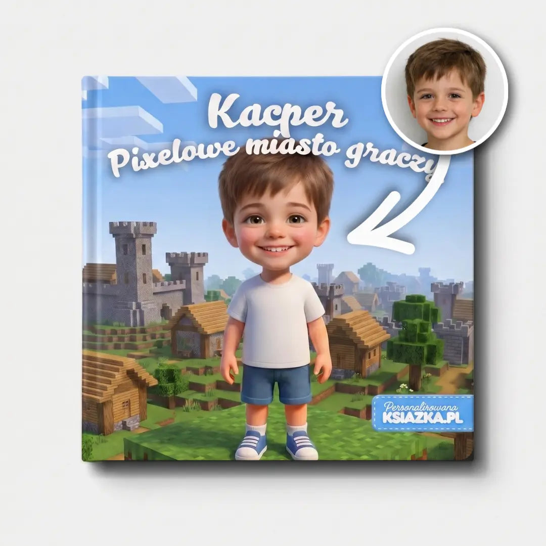 Książeczka o pixelowym mieście dla chłopca